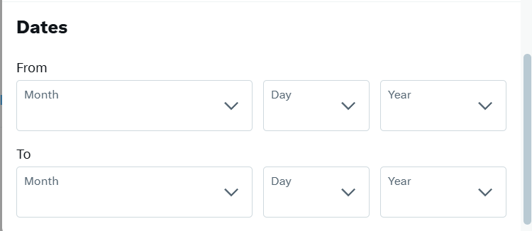 Filter Twitter Advanced Search with Dates